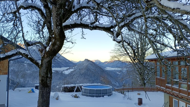 Garten im Winter, © Oberschindlberg