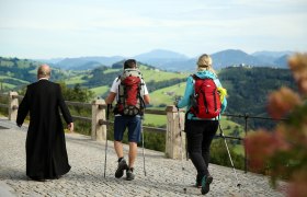 Am Ziel, der Basilika Sonntagberg, angekommen., © Mostviertel