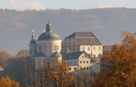 Ausblick auf die Wallfahrtskirche Christkindl, © Mostviertel - OÖ Mariazellerweg