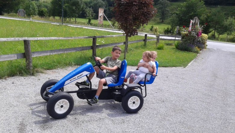 Kinder mit Go-Karts, © Familie Gasteiner