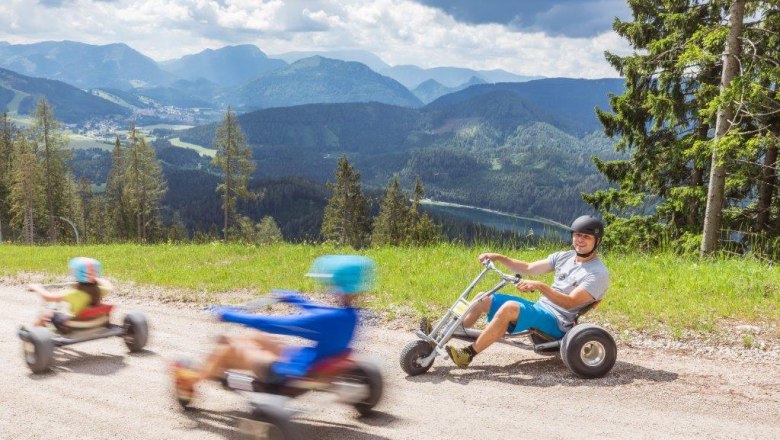 Spaß mit den Mountaincarts, © Bergbahnen Mitterbach, Fred Lindmoser