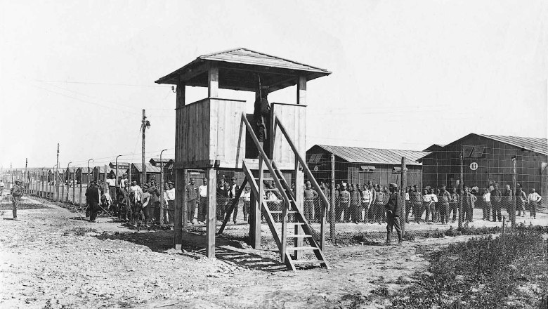 Camp fence and guard hut of the prisoner-of-war camp in Schauboden, © Stadtgemeinde Wieselburg