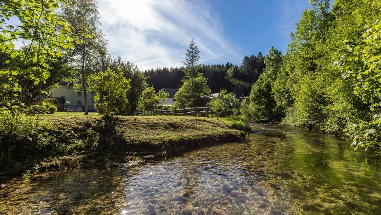 Garden and the river Erlauf, © Konradhaus Entwicklungs GmbH